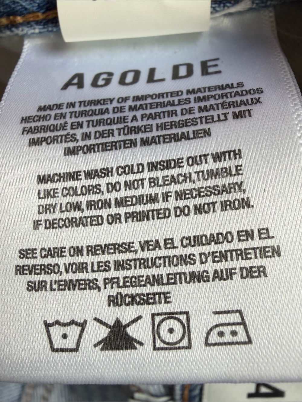 Agolde Fusion Jeans Wide Leg Low Slung Slouchy Blue Denim Cotton Size 29 - Picture 5 of 11